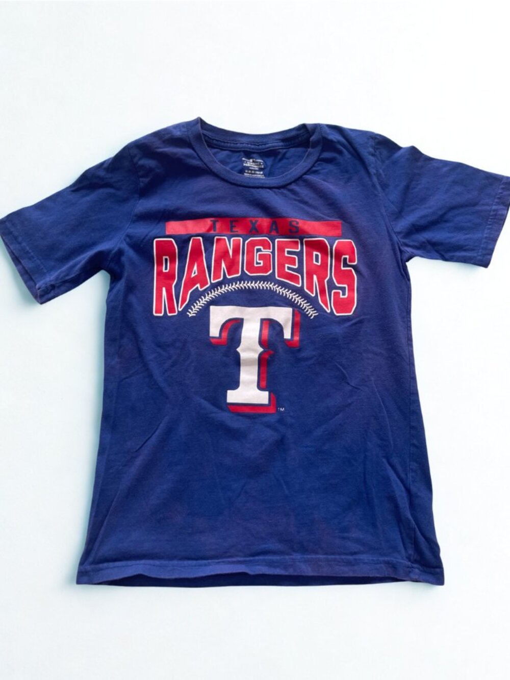 Texas Rangers Blue Graphic T-Shirt Size M